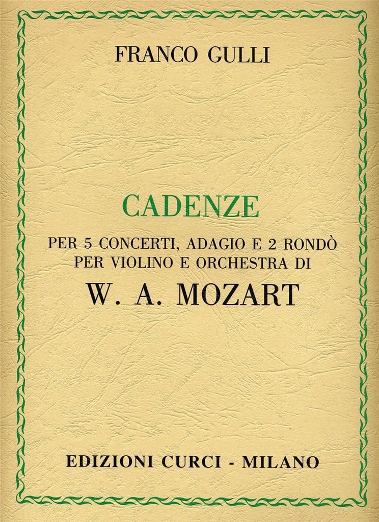 Cadenze Per 5 Concerti Adagio E Rondo Di Mozart